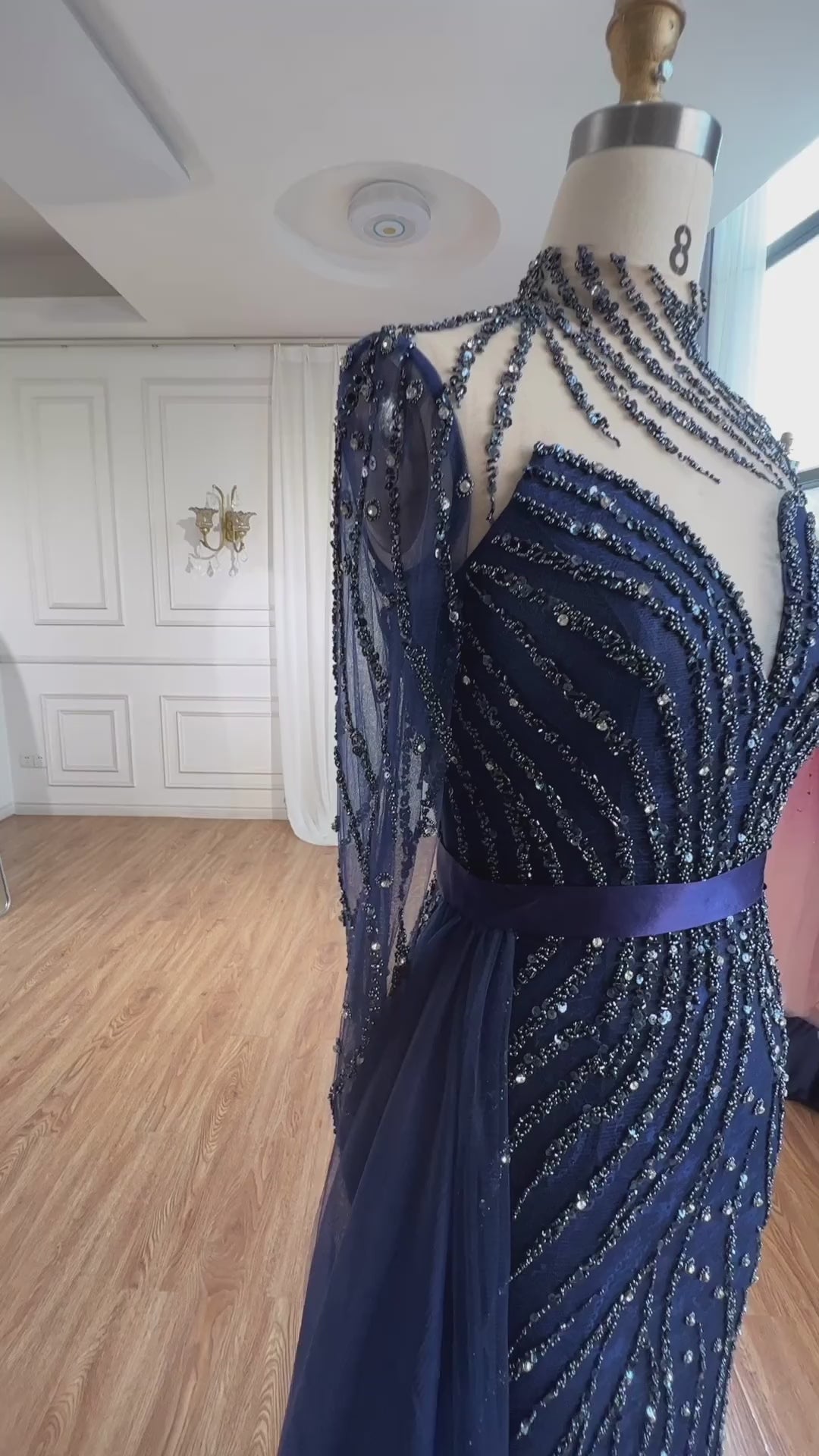 Beaded Navy Blue