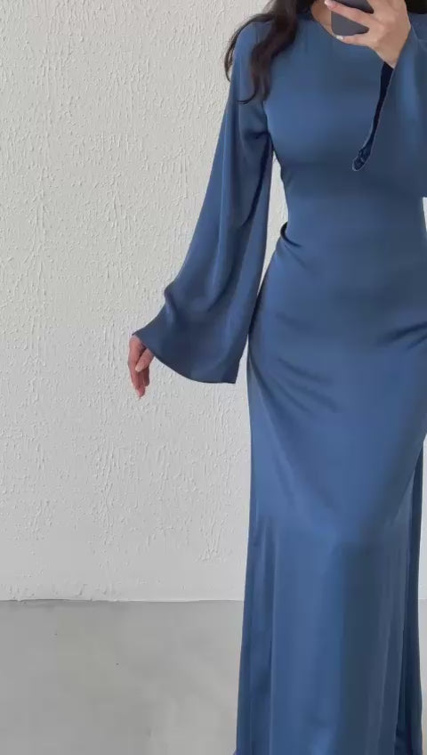 satin Laced Blue