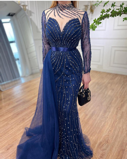Beaded Navy Blue
